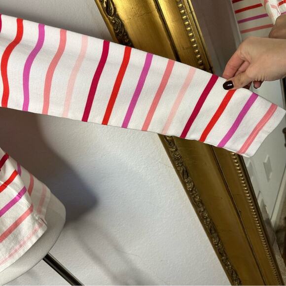 NWT Banana Republic Boxy Stripe Long Sleeve in Ivory White Stripe Size Medium - Picture 6 of 9